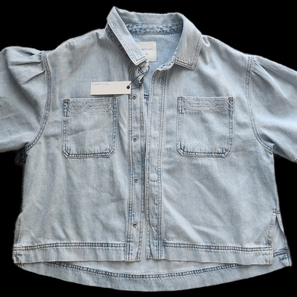 Habitual Soft Blue Denim Shirt - Picture 4 of 7